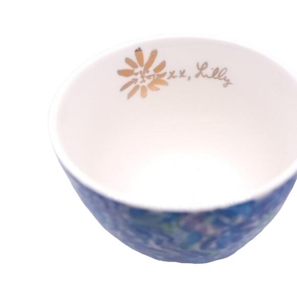 Lilly Pulitzer 12oz Ceramic Mugs Blue Floral Pair of 2 - Picture 6 of 9